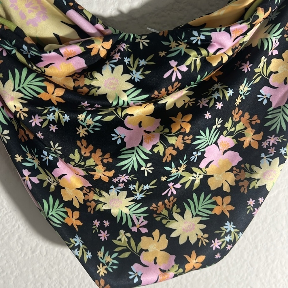 Billabong Floral Bikini in Black with Pastel Yellow, Pink & Green - Picture 13 of 13
